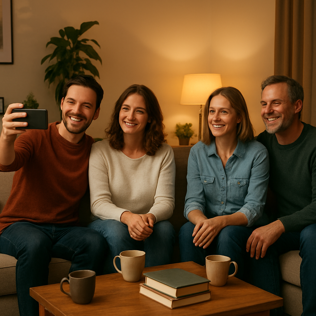 Four friends from the Manchester Book Club gathered at their local pub